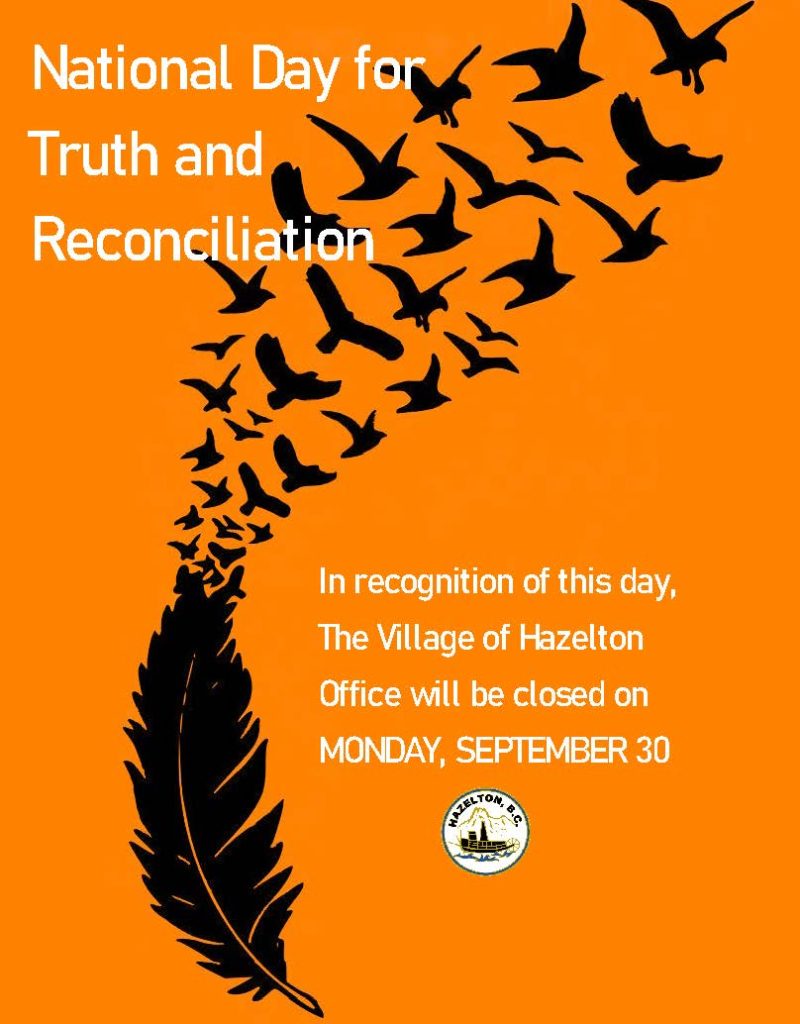 National Day for Truth and Reconciliation closure notice
