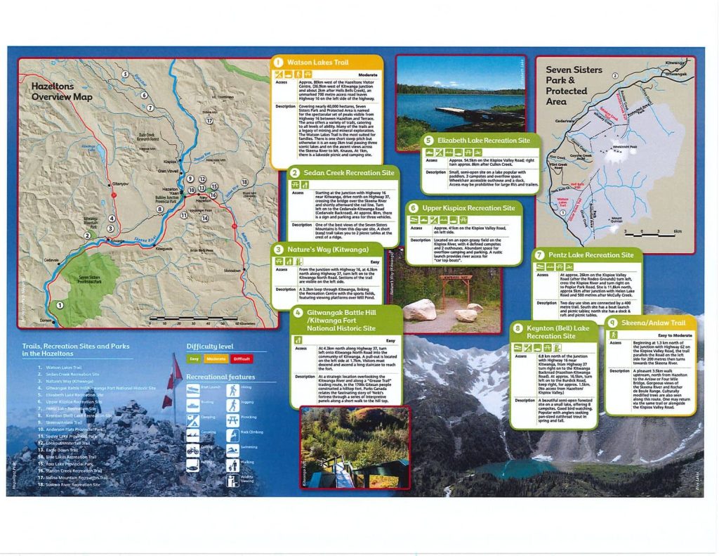 Hazeltons trails brochure, page two